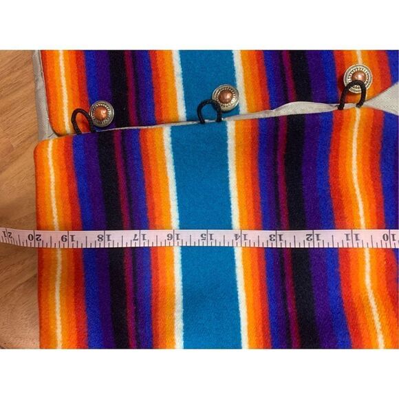 Men's Multicolor Striped Loop Button Front Soft Flannel Vest Size Small - Picture 10 of 10
